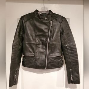 MICHAEL KORS MK Moto Leather Jacket S